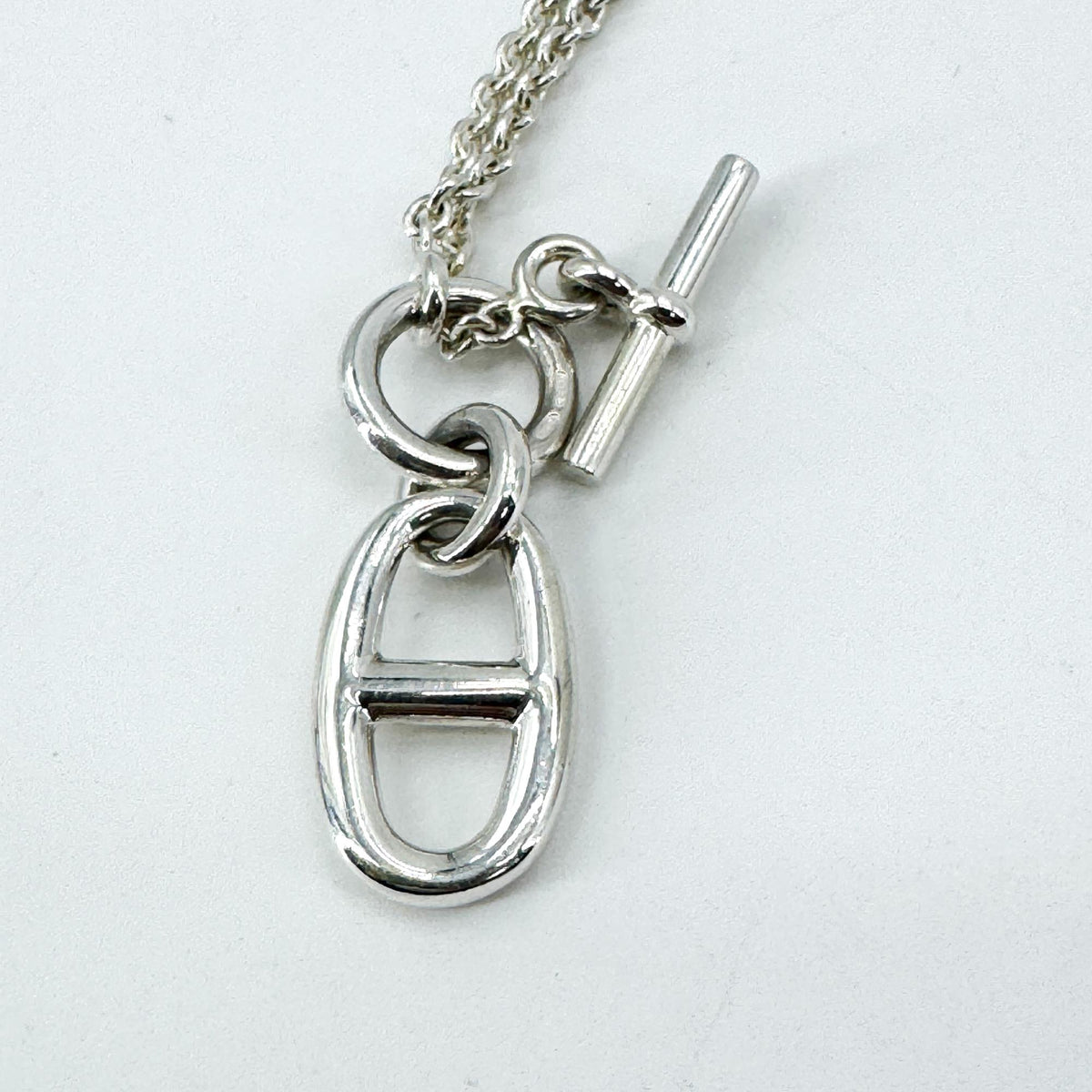 Hermès Chandal Pendant Necklace Silver