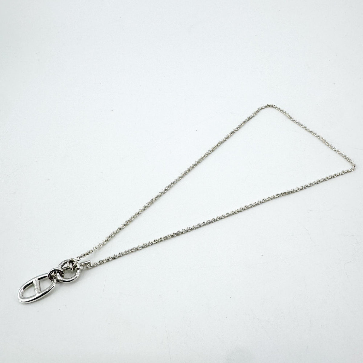 Hermès Chandal Pendant Necklace Silver