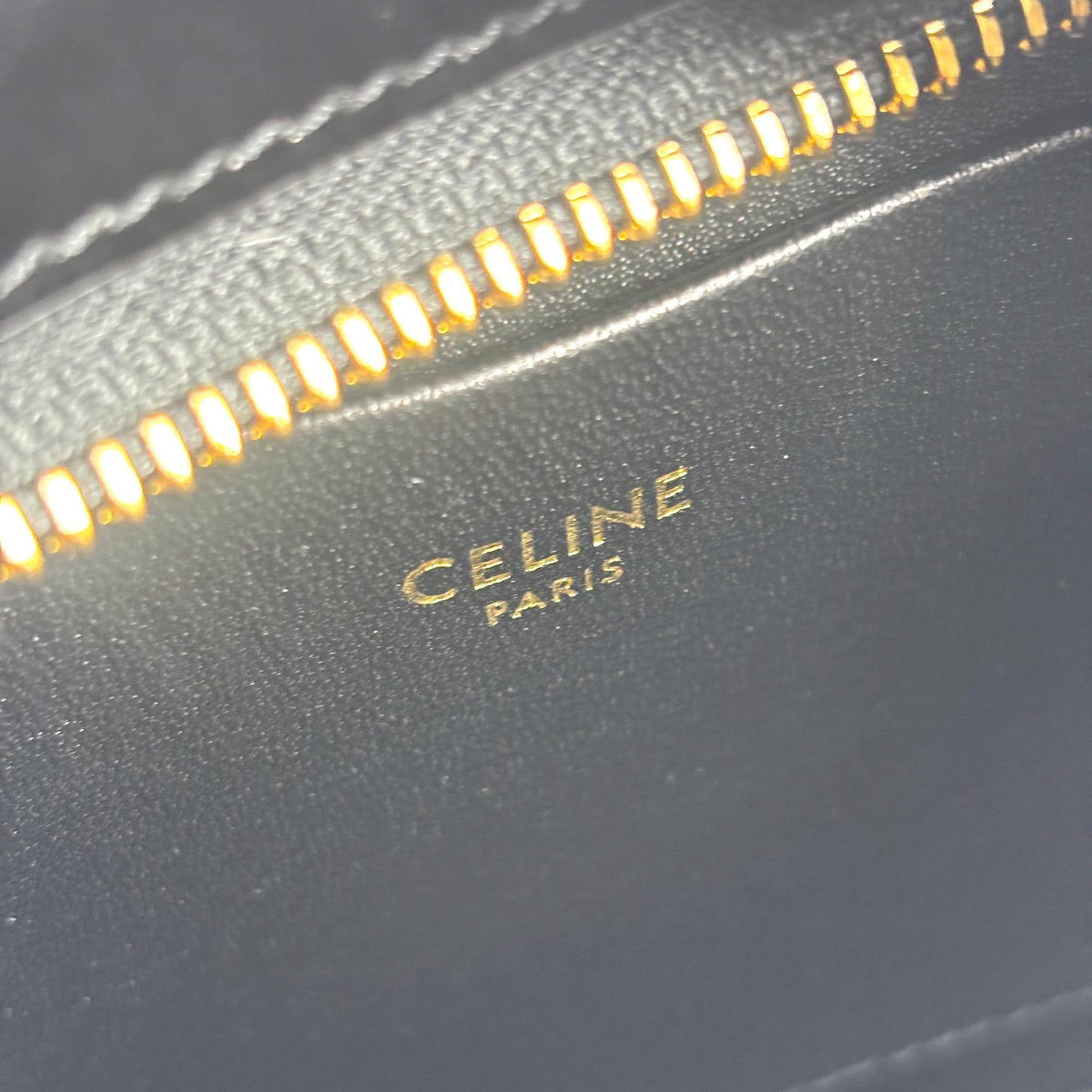 Celine Triomphe Tilly Bag Shiny Calfskin Black