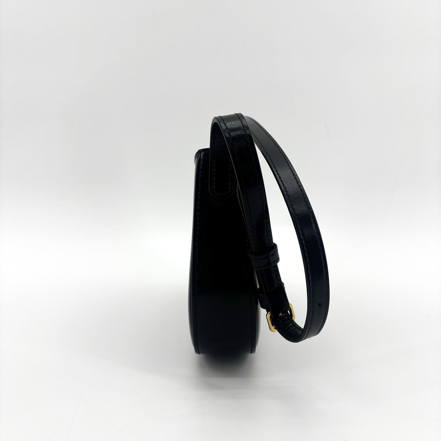 Celine Triomphe Tilly Bag Shiny Calfskin Black