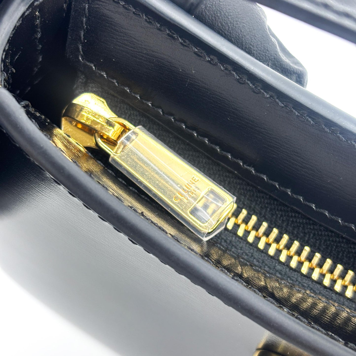 Celine Triomphe Tilly Bag Shiny Calfskin Black