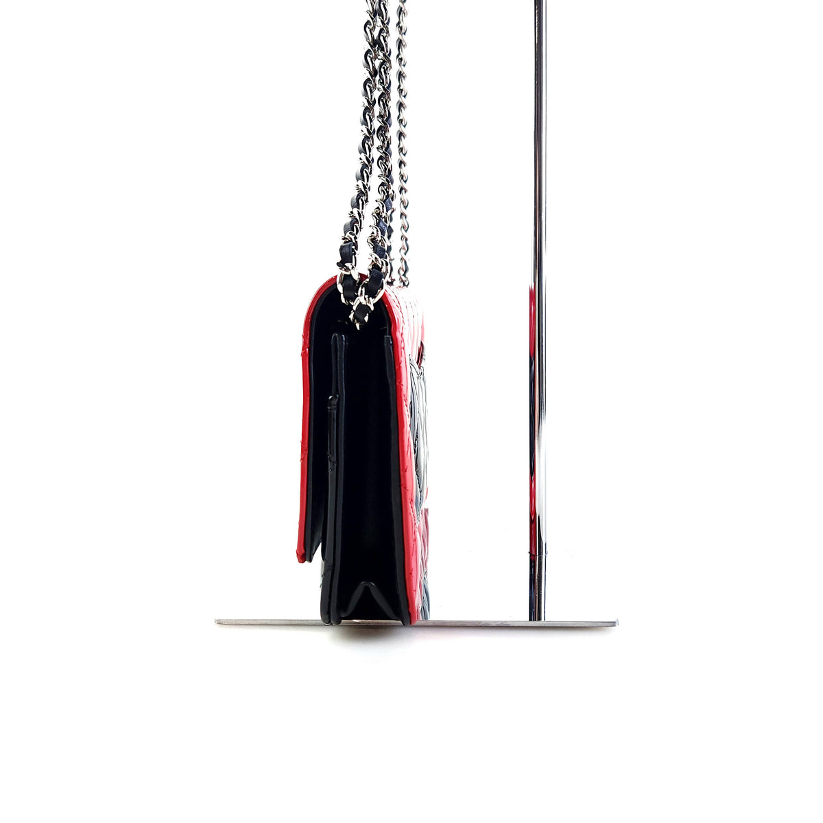 Classic Patent Two-Tone Chain Wallet Crossbody Bag WOC
