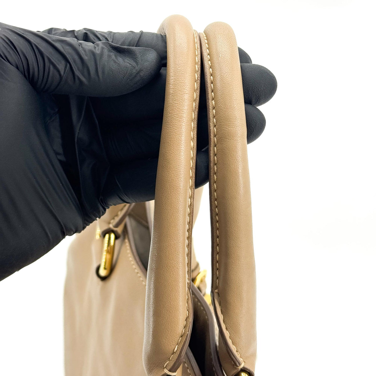 Prada Vitello Daino Tote Bag Brown