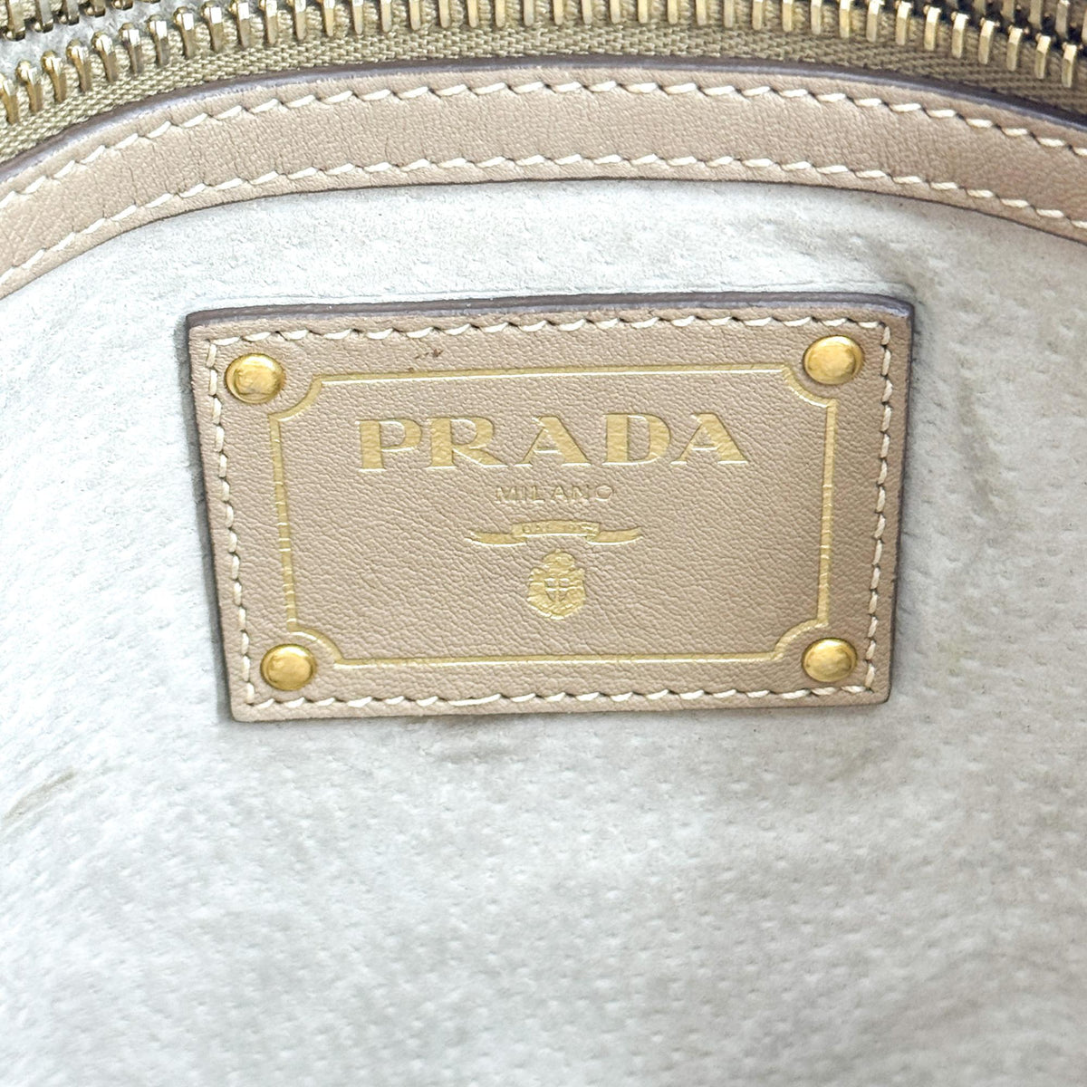 Prada Vitello Daino Tote Bag Brown