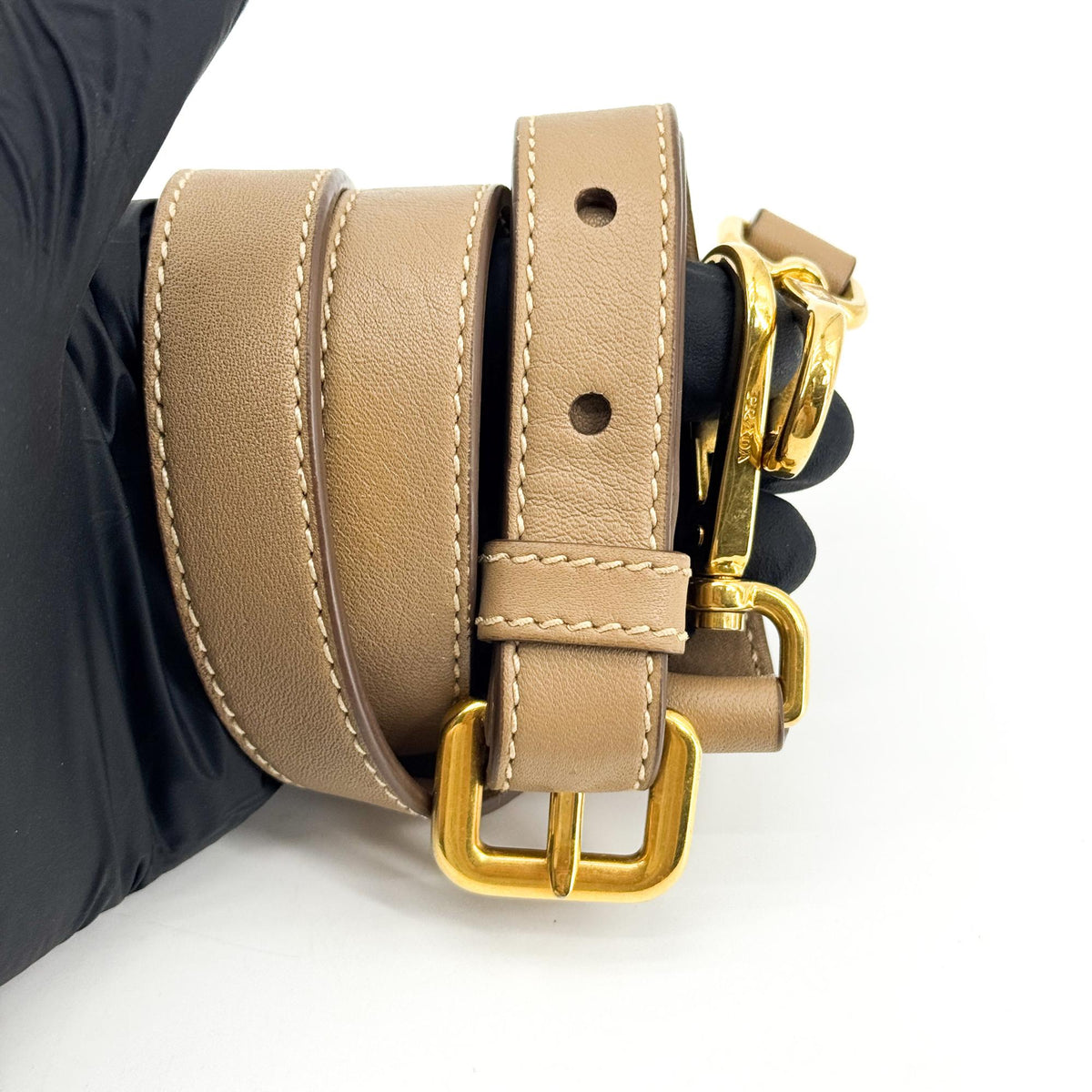 Prada Vitello Daino Tote Bag Brown