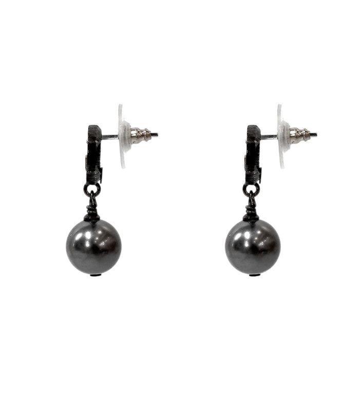 Chanel CC Pearl Earrings