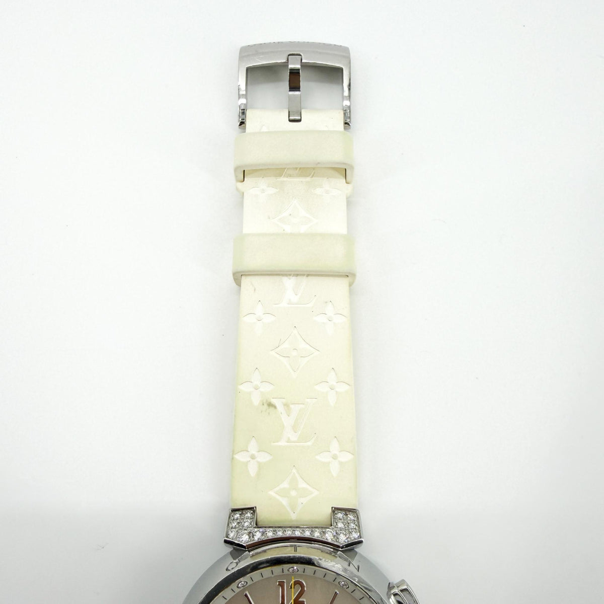 Louis Vuitton Tambour Louis Vuitton Cup Chrono Diamond White Steel