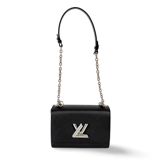 Louis Vuitton Epi Twist MM Black Silver Hardware