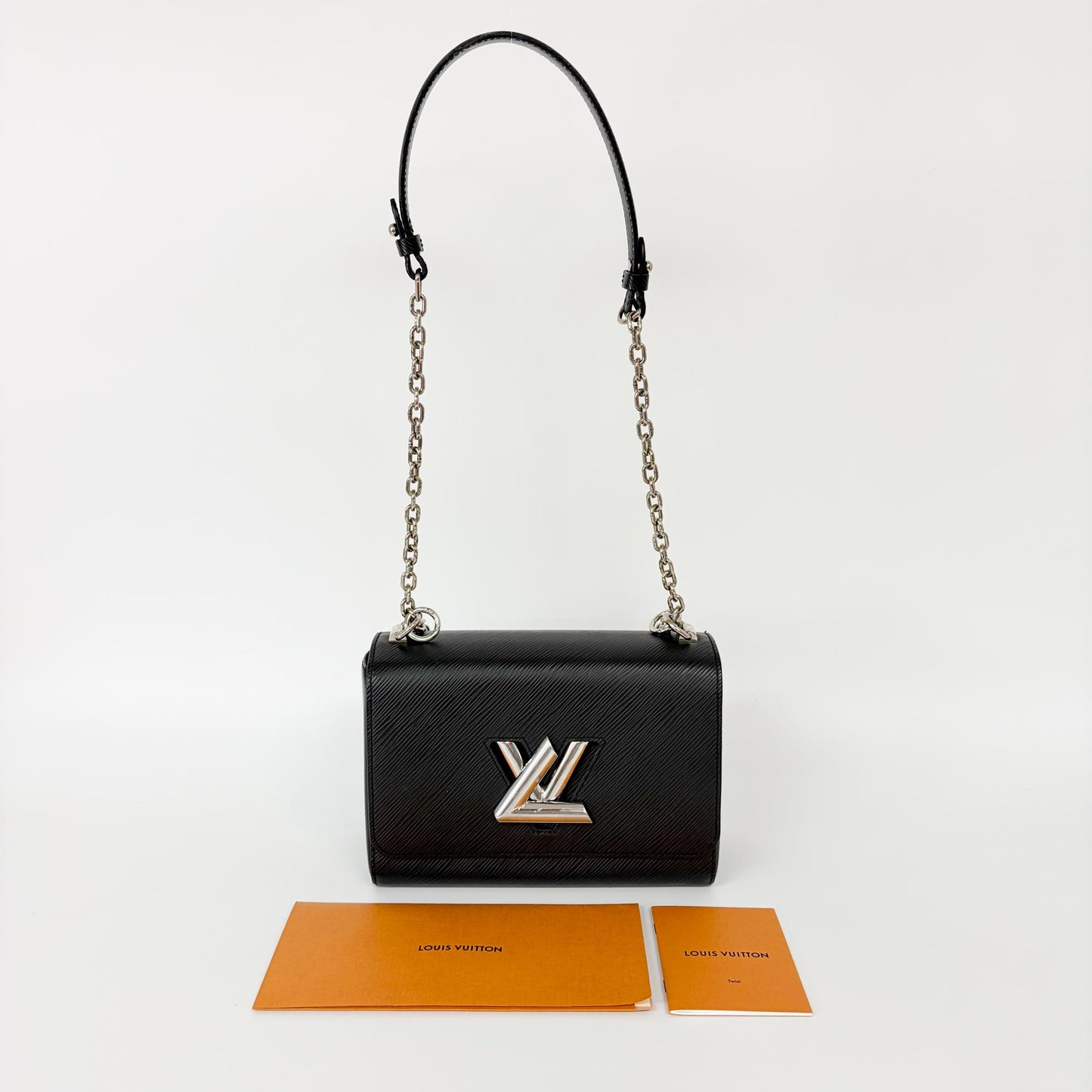 Louis Vuitton Epi Twist MM Black Silver Hardware