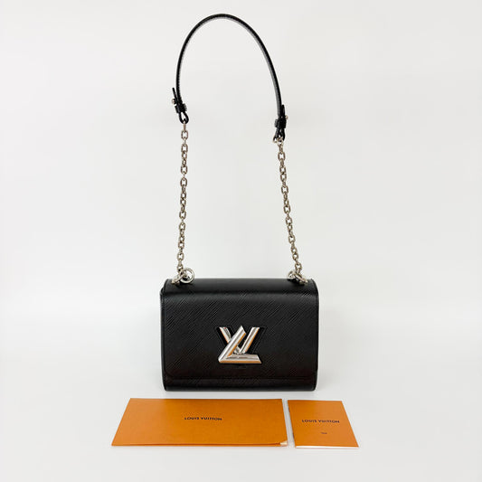 Louis Vuitton Epi Twist MM Noir Métal Argenté