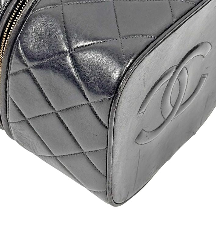 Chanel Black Quilted Vanity Bag