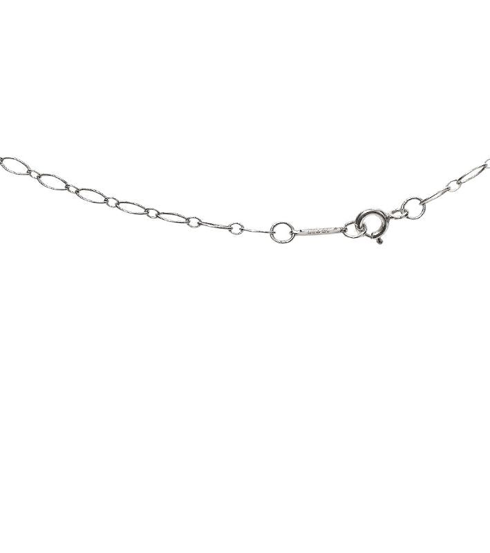 Tiffany 925 Sterling Silver Diamond Key Pendant Necklace