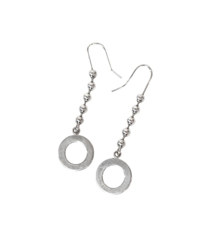 Gucci Round Drop Silver Earrings
