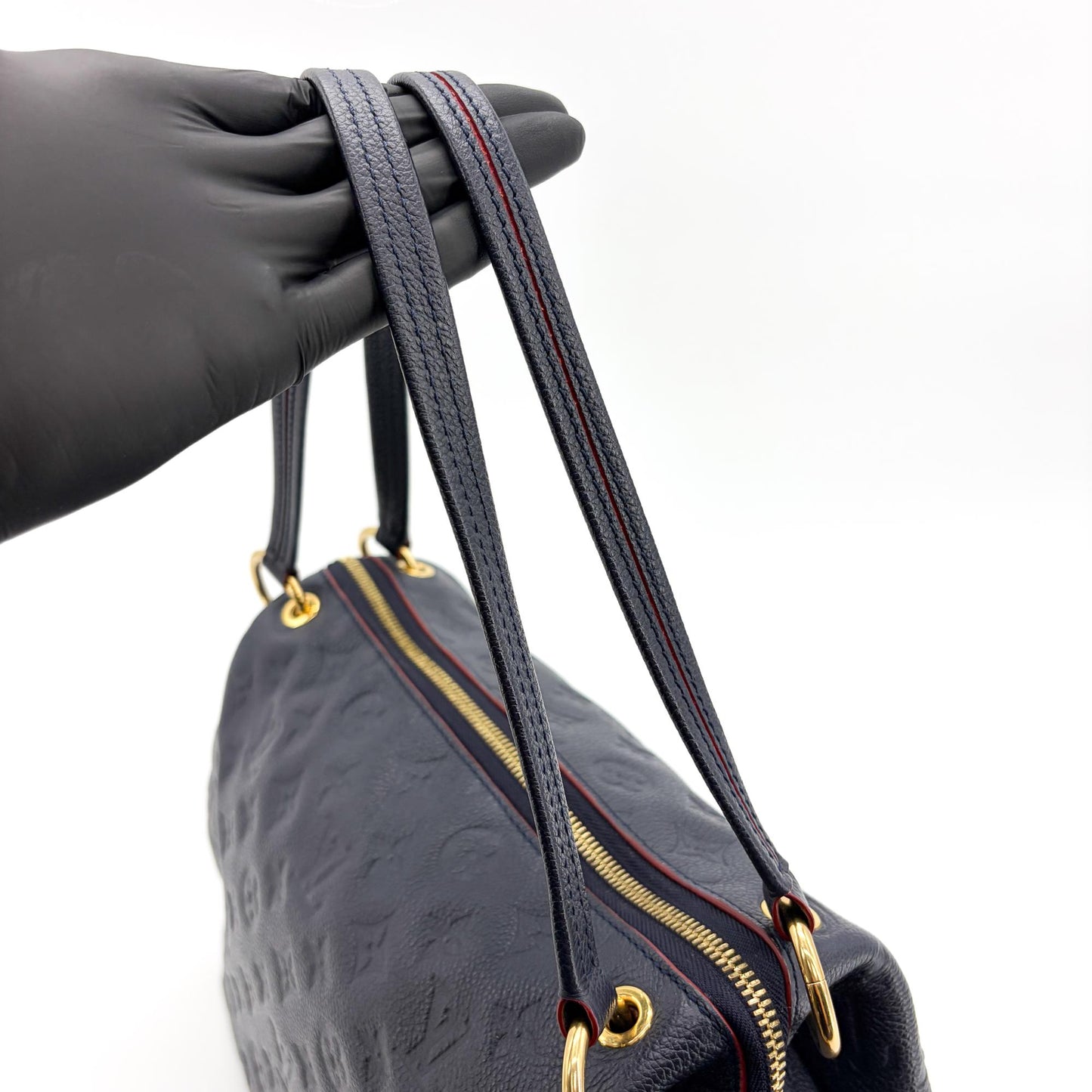 Louis Vuitton Monogram Empreinte Sully PM Marine Rouge
