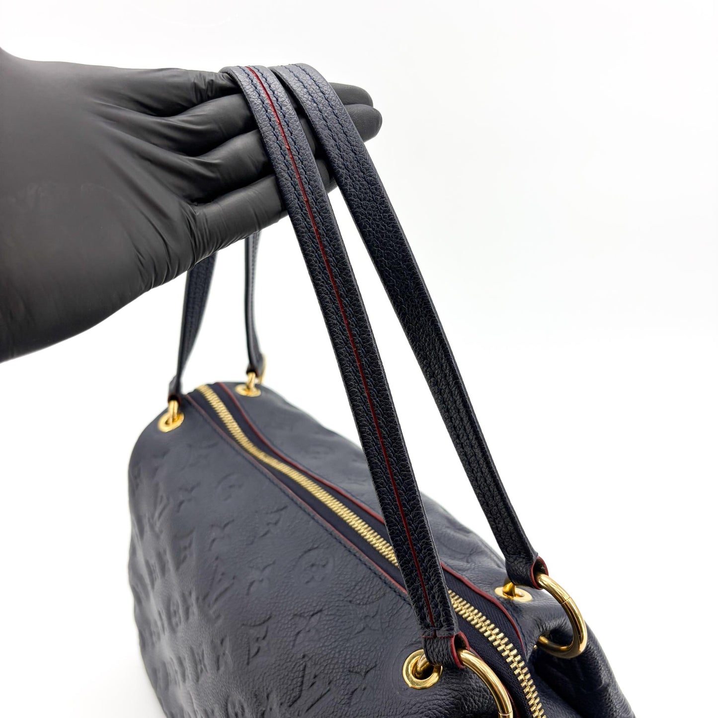 Louis Vuitton Monogram Empreinte Sully PM Marine Rouge