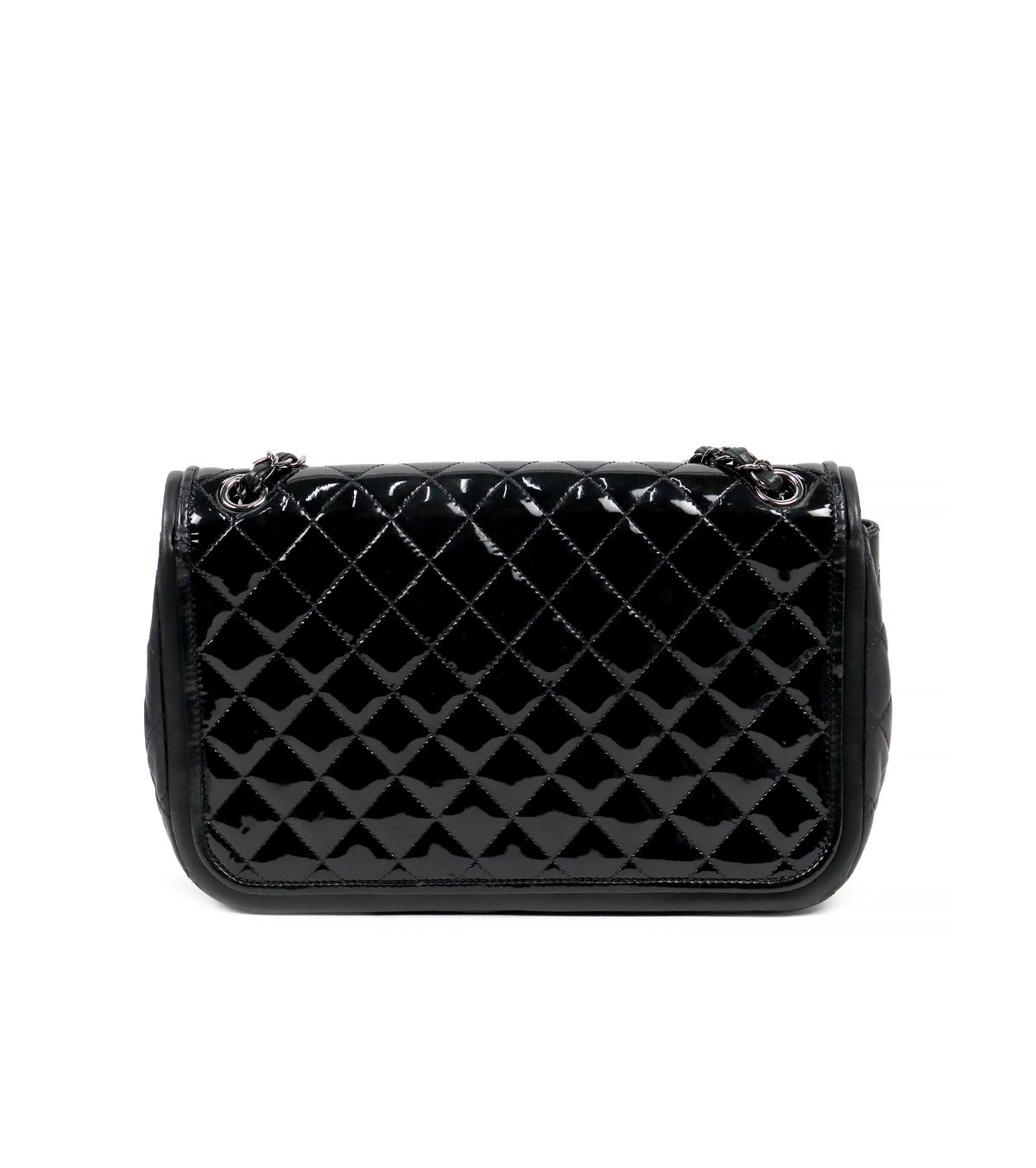 Chanel Black Faden Quilted CC Flap Chain Shoulder Bag