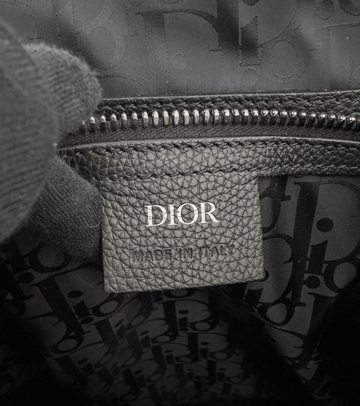 Dior Black Leather Saddle Backpack