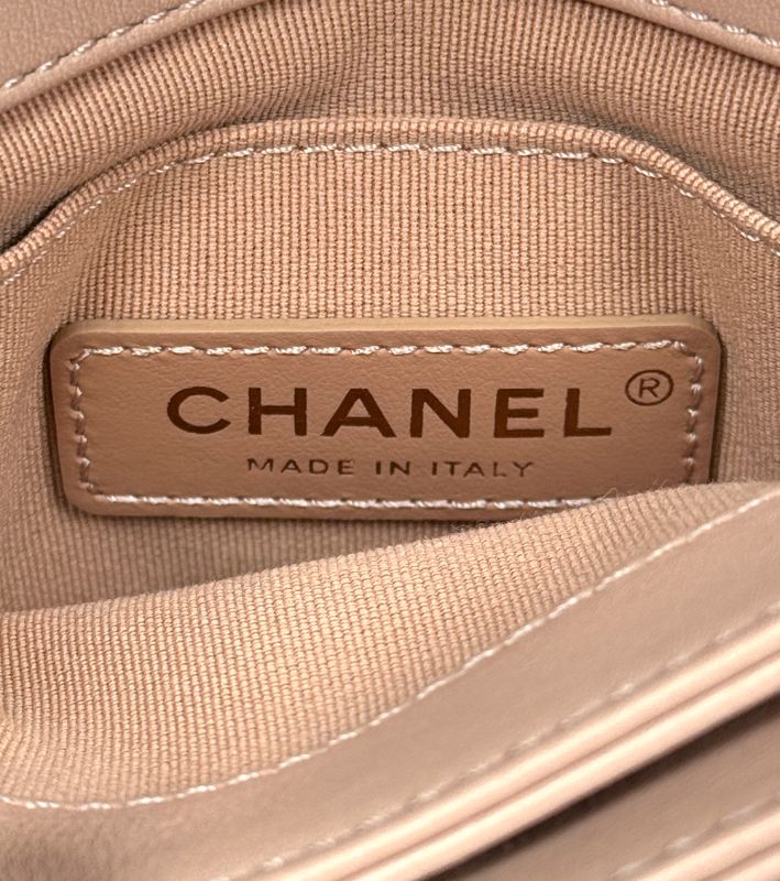 Chanel Pink Leather Triple Pearl Chain Flap Bag