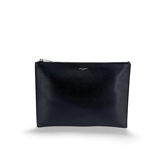 Saint Laurent Grande de Foudre Tablet Clutch Black