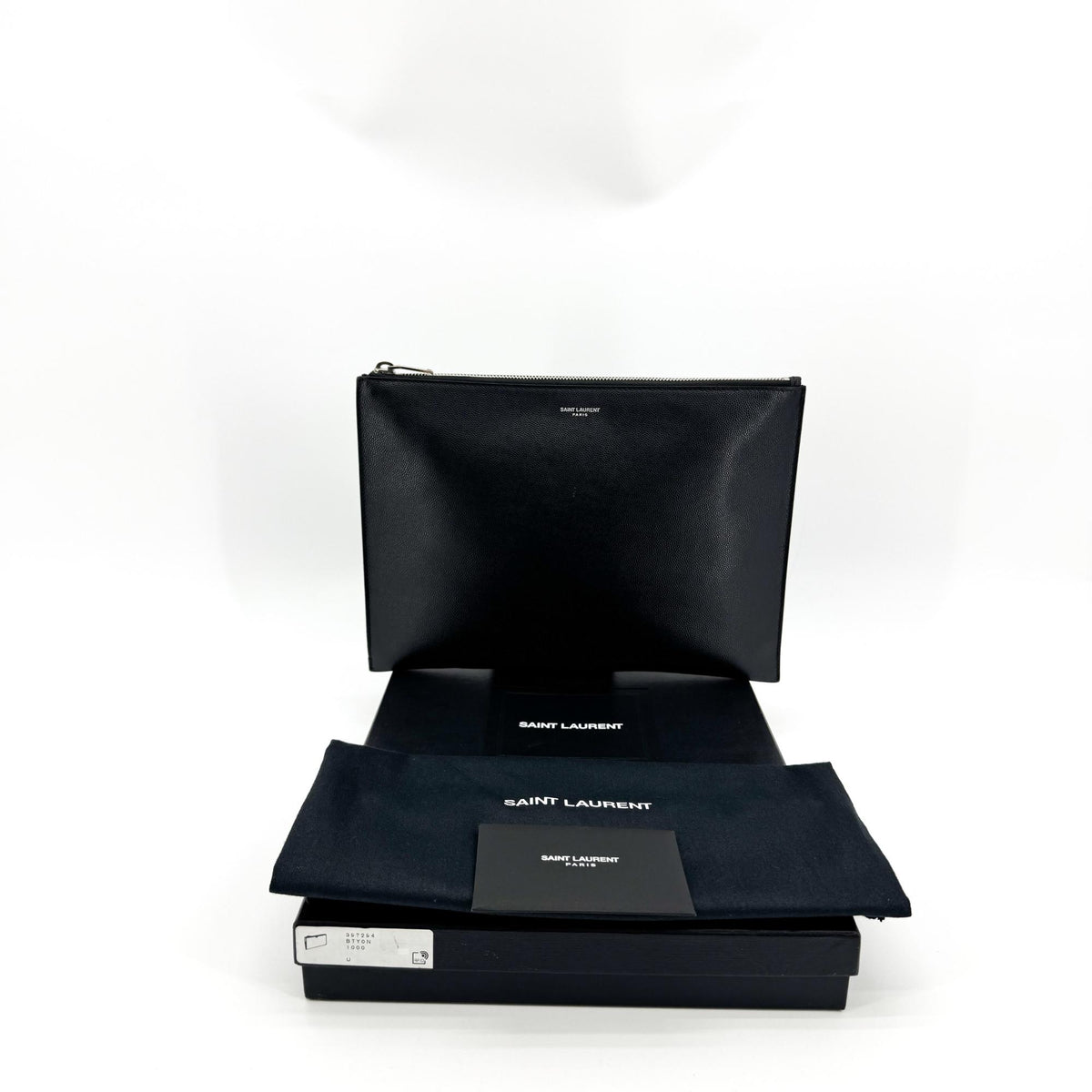 Saint Laurent Grande de Foudre Tablet Clutch Black