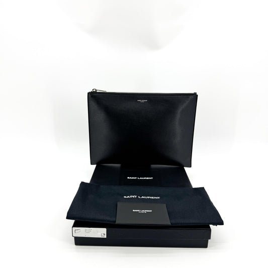 Saint Laurent Grande de Foudre Tablet Clutch Black