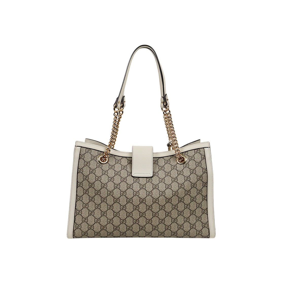 Gucci White GG Supreme Medium Paddle Lock Shopper Bag