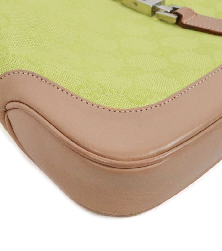 Gucci Lime GG Canvas Jackie Bag