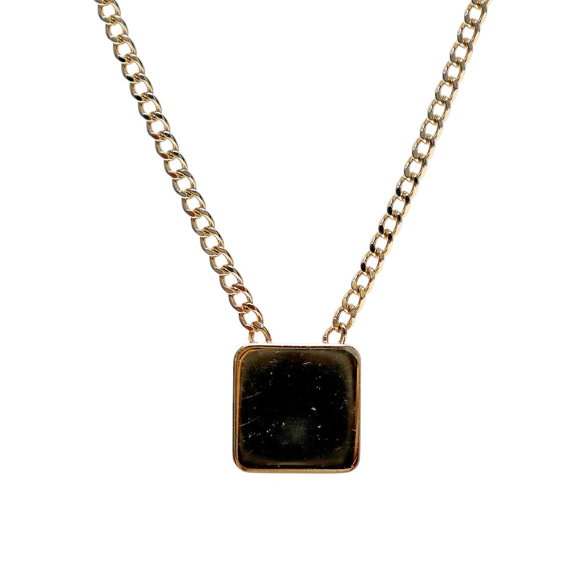 Chanel Enamel Square Necklace