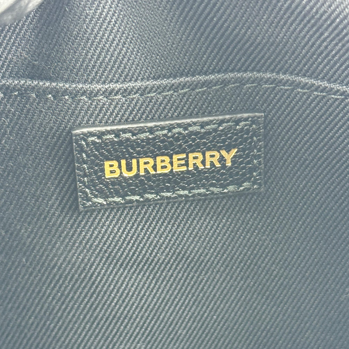 Burberry Vintage Check Leather Camera Bag Small Black