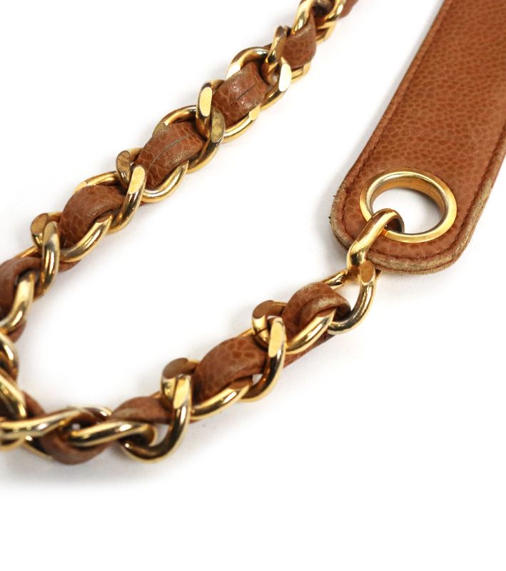 Chanel Brown Caviar Quilted CC Backpack