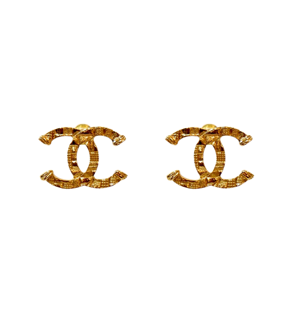 Chanel CC Gold Earrings