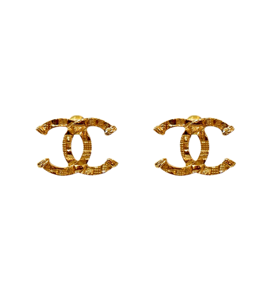 Chanel CC Gold Earrings