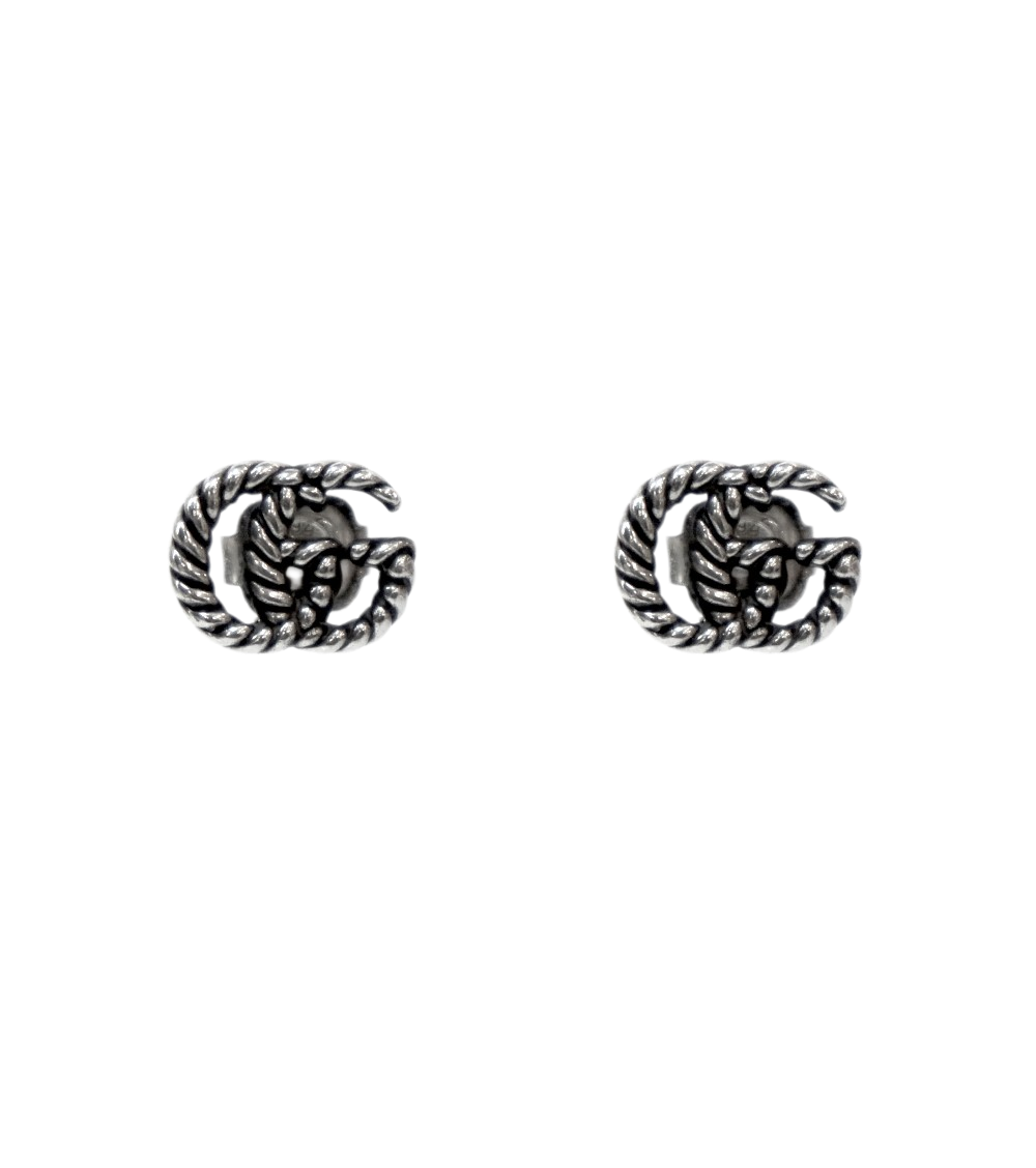 Gucci Double G Chain Silver Earrings