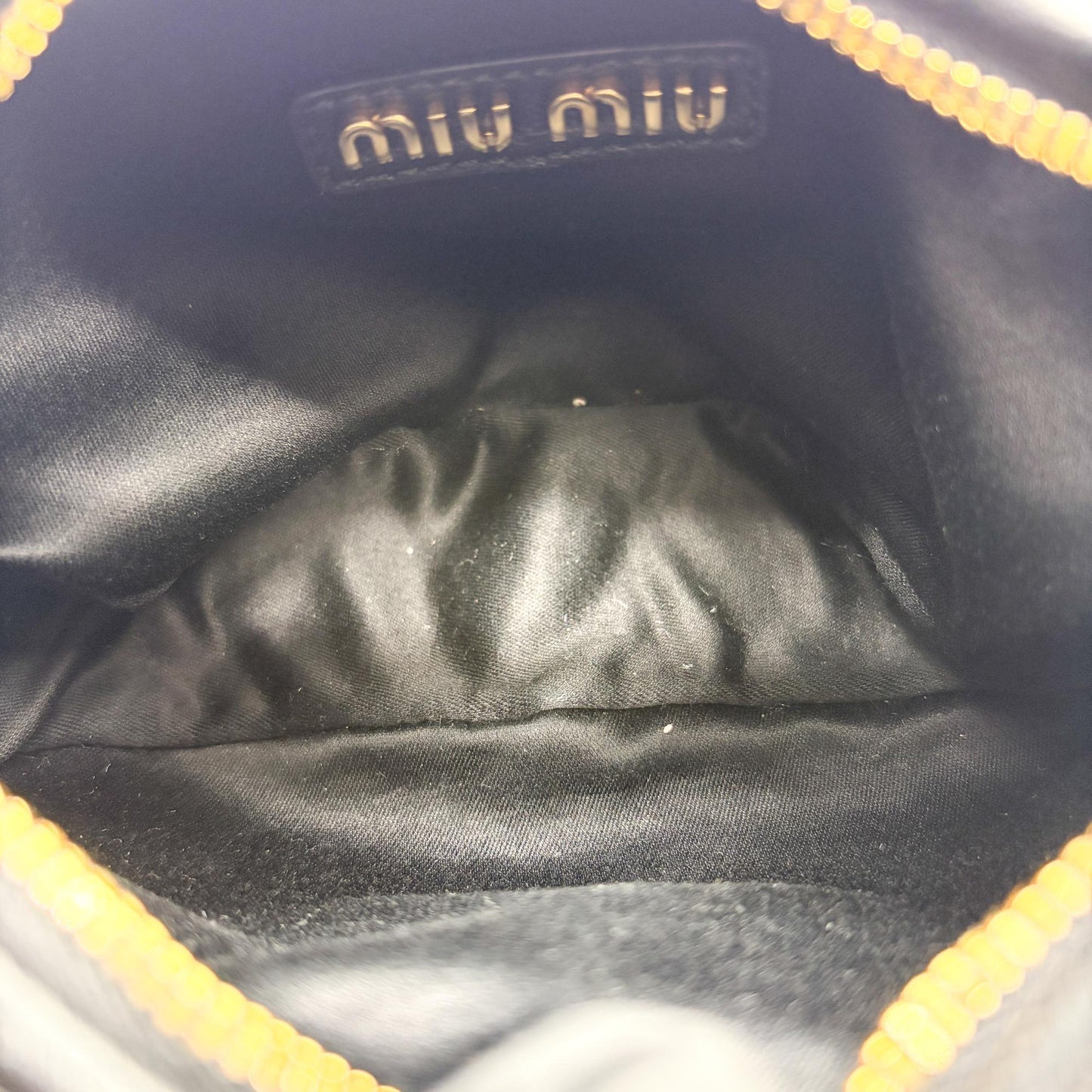 Miu Miu Wander Matelassé Napa Leather Mini Hobo Bag Black