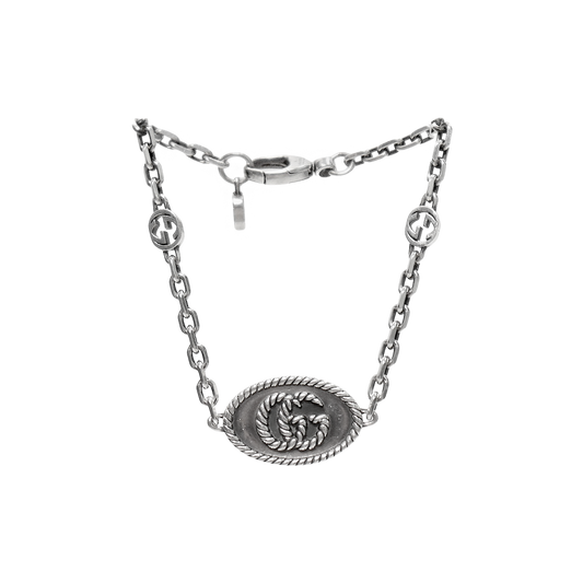Gucci No. 17 Round Double G Silver Bracelet