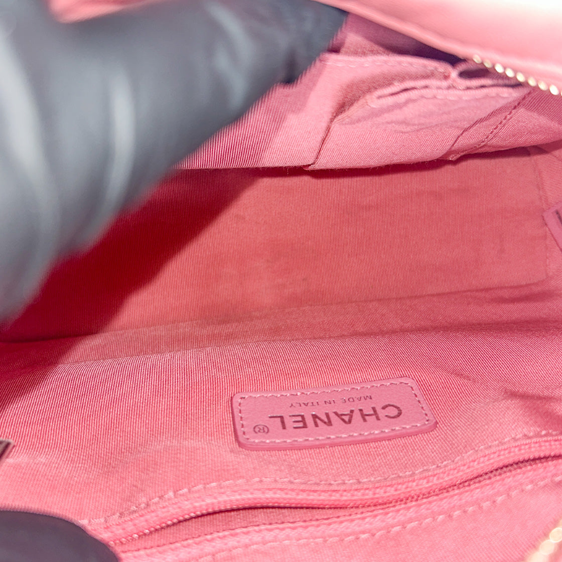 Chanel Pink Medium Strap Logo Gabrielle Hobo Bag