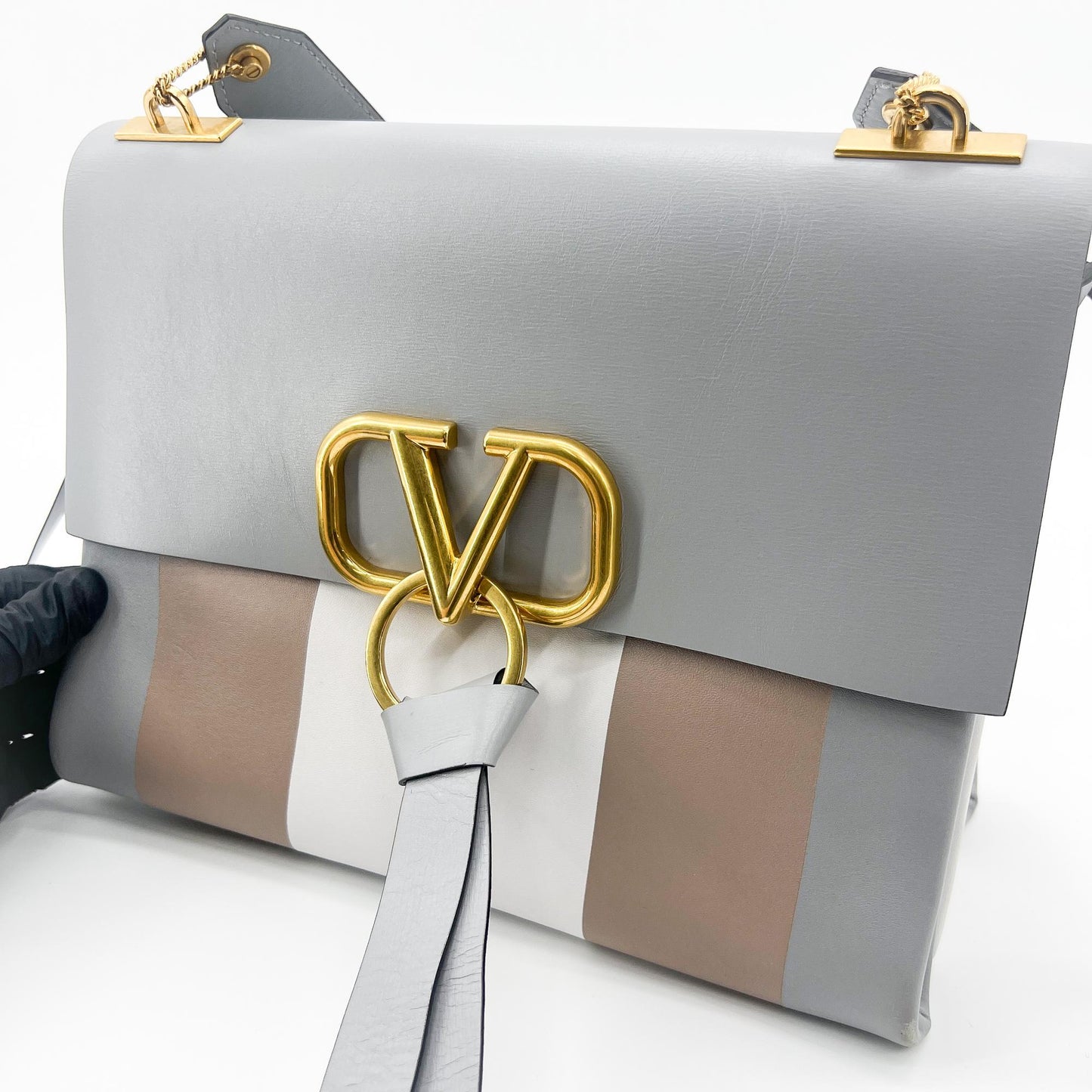 Valentino Garavani V-Ring Medium Shoulder Bag Multicolor