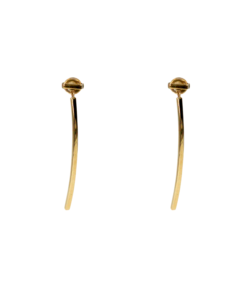 Tiffany & Co 750 18K Gold T-Bar Earrings