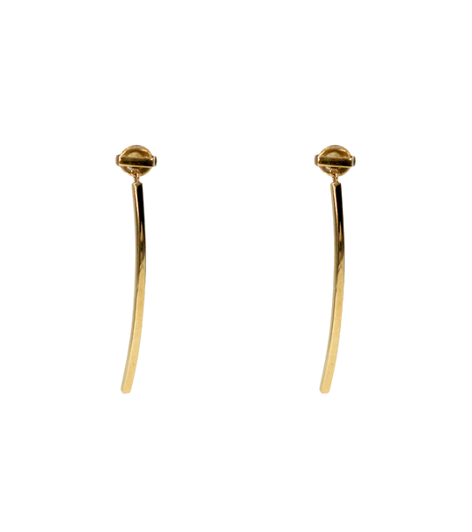 Tiffany & Co 750 18K Gold T-Bar Earrings