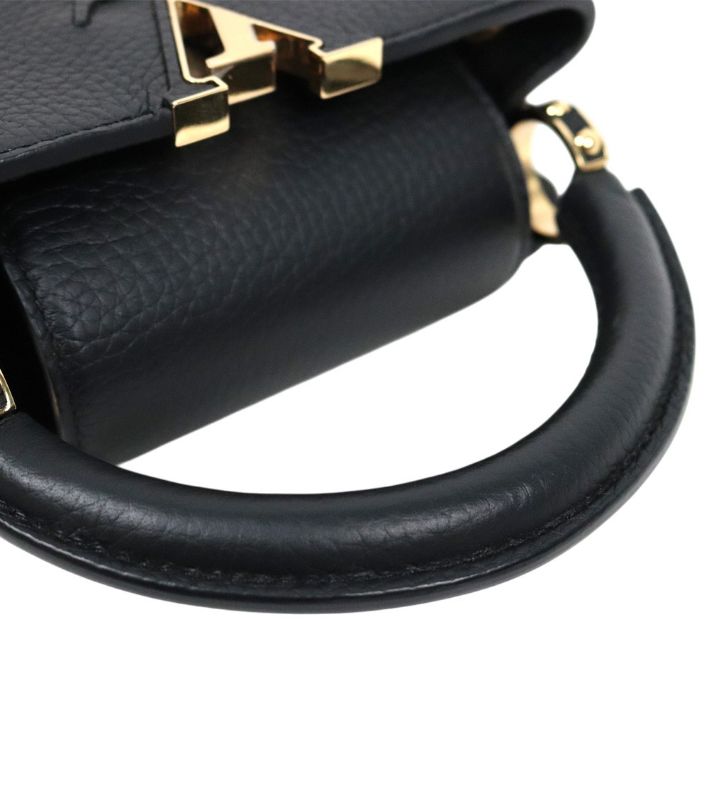 Louis Vuitton Black Mini Capucines Tote Bag