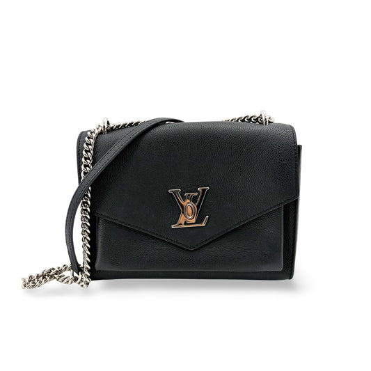 Louis Vuitton My Lock Me BB Chain Bag Black Silver Hardware