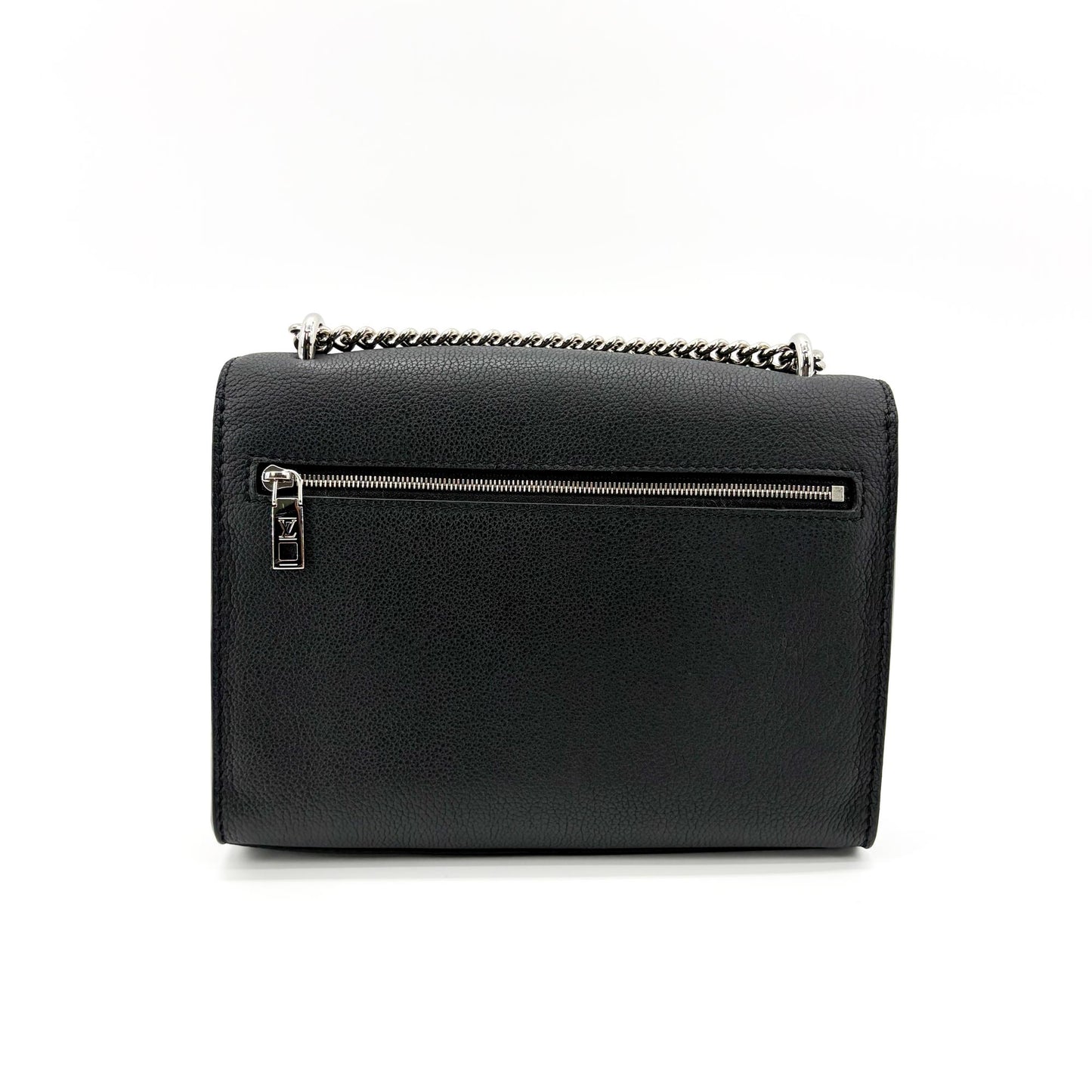 Louis Vuitton My Lock Me BB Chain Bag Black Silver Hardware