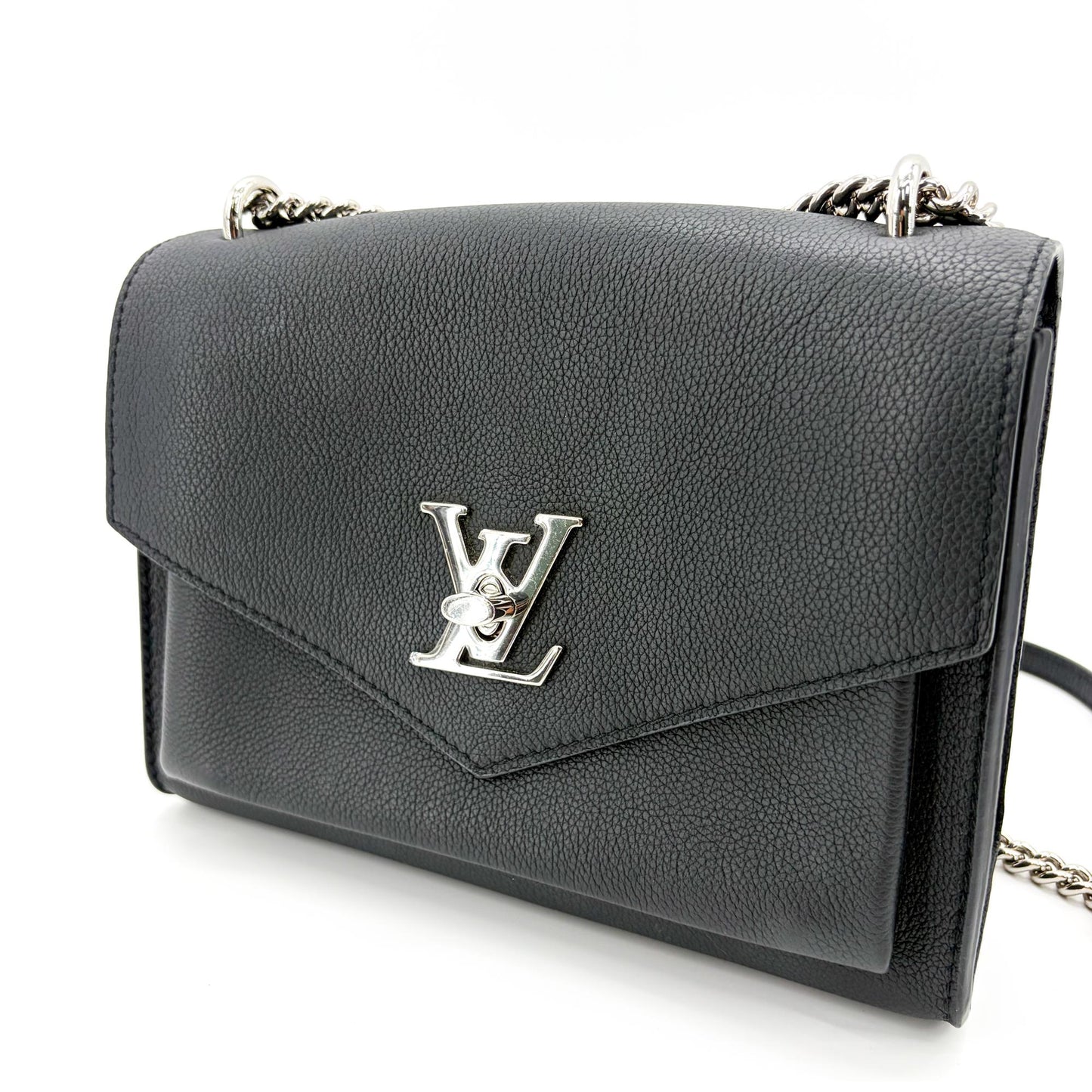 Louis Vuitton My Lock Me BB Chain Bag Black Silver Hardware