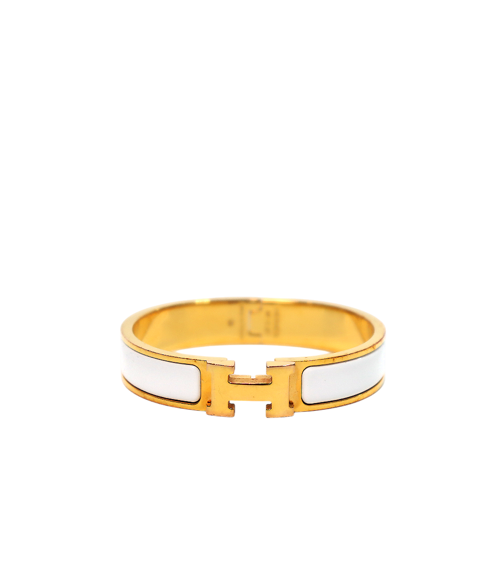 Hermès white click ash bracelet