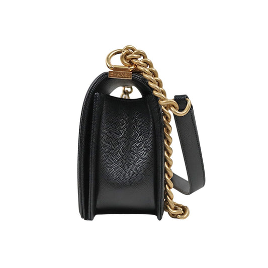 Chanel Black Medium Caviar Boy Bag
