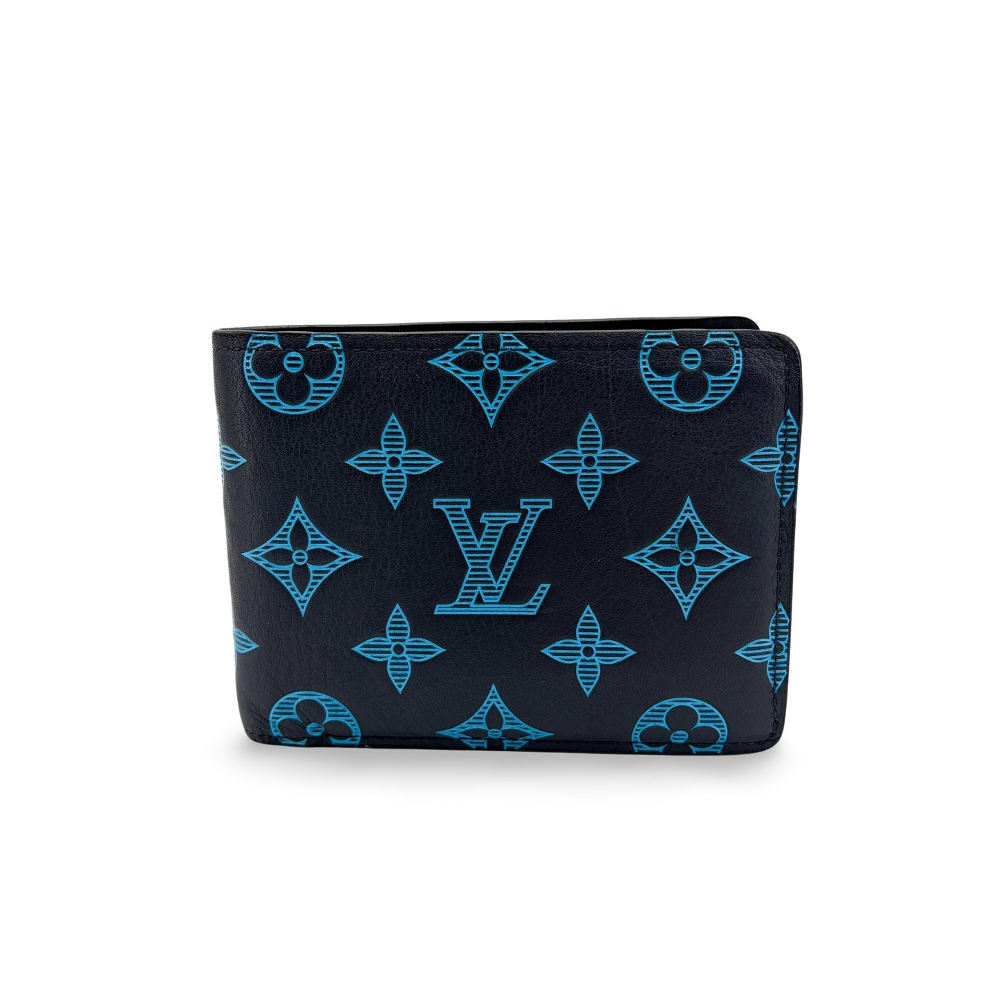 Louis Vuitton Multiple Wallet Navy Blue Monogram Shadow