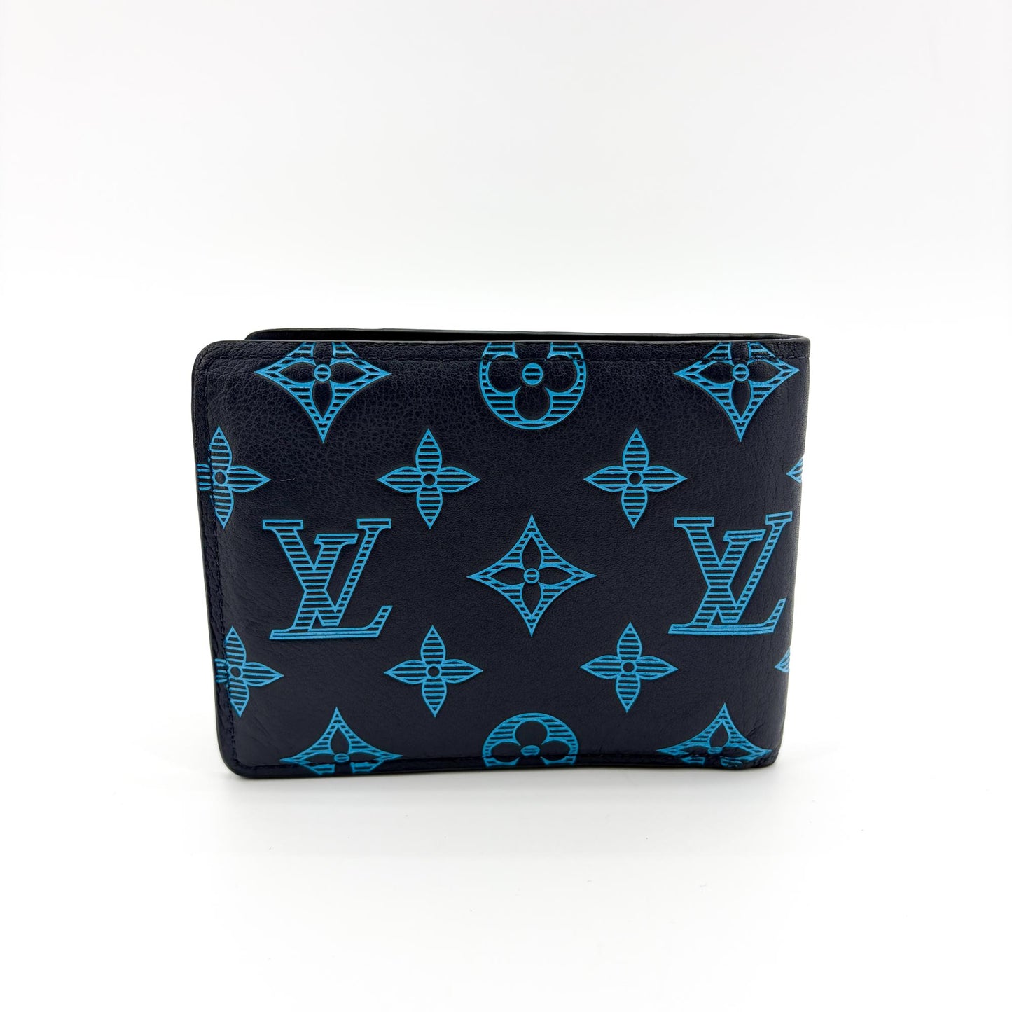 Louis Vuitton Multiple Wallet Navy Blue Monogram Shadow