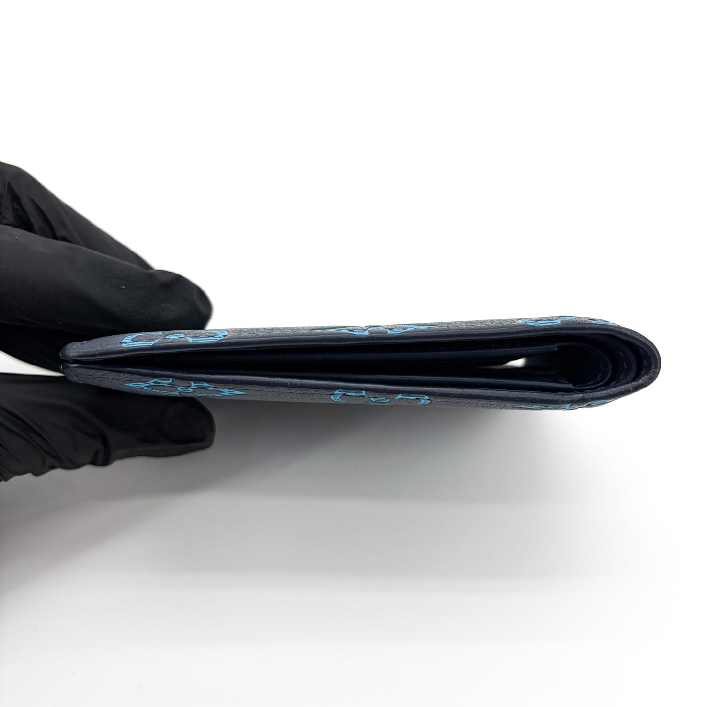 Louis Vuitton Multiple Wallet Navy Blue Monogram Shadow