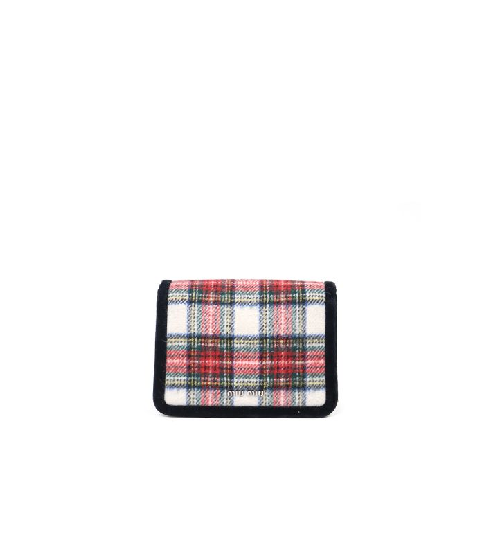 Miu Miu Tartan Check Chain Shoulder Bag