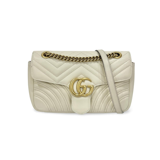 Gucci GG Marmont Small Shoulder Bag White
